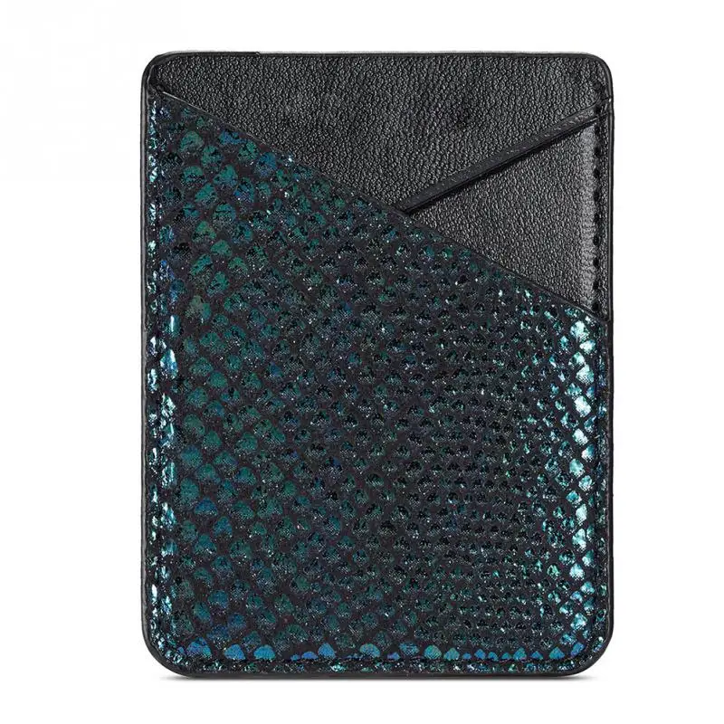Black 8,5X6,5 см держатель для карт телефона палка на универсальном кожаном двухслойном безопасном заднем мини-кармане для смартфона - Цвет: Black