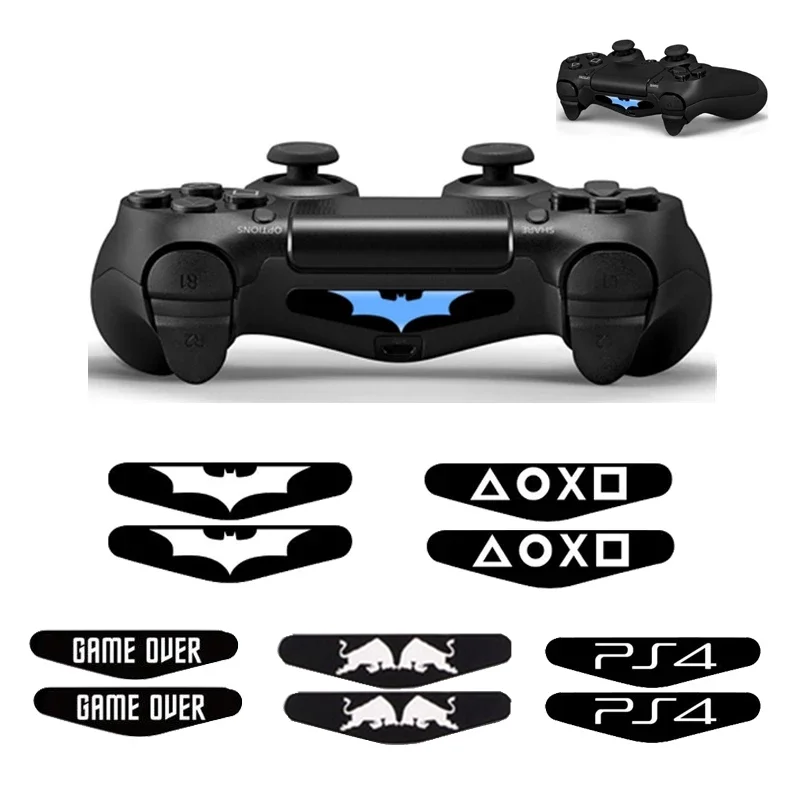 2 Pcs For Dualshock 4 PS4 DS4 Pro Slim Controller LED Light Bar Decal