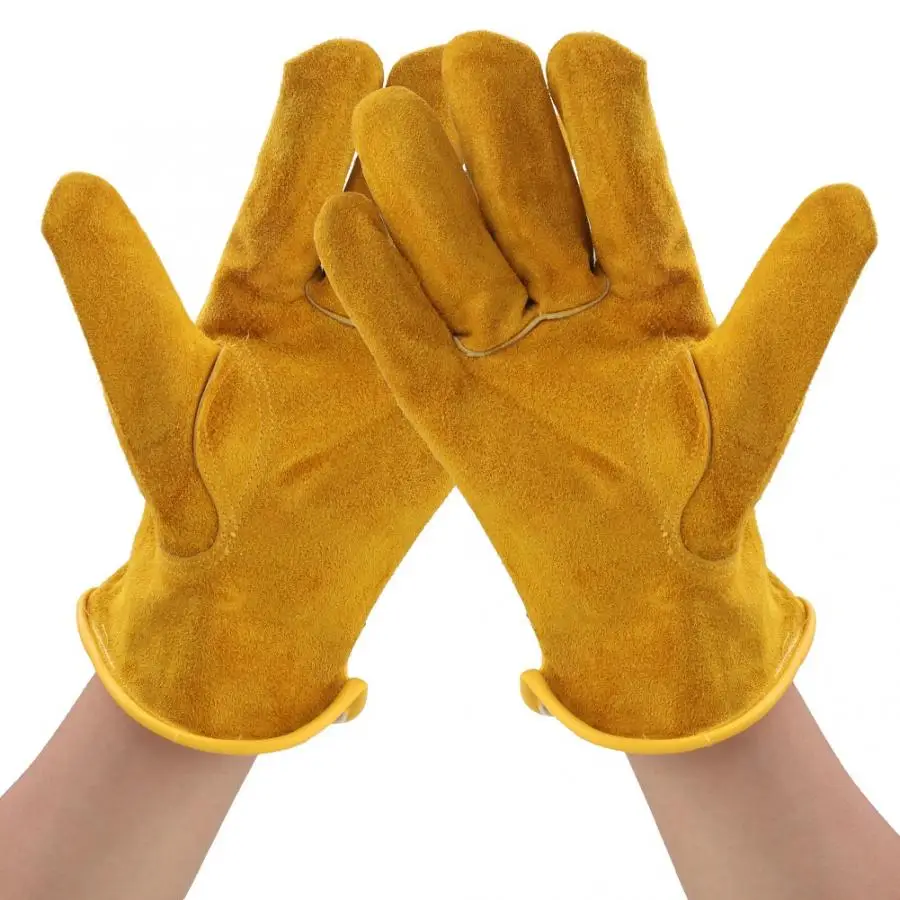 Перчатки для дома щетка для домашнего хозяйства чистящие перчатки из воловьей кожи рабочие Защитные садовые стойкие к прокалыванию регулируемые