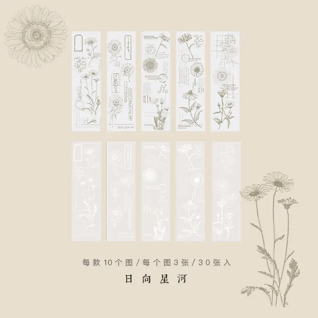 Dimi 30 Sheets Vintage Sulfuric Acid Paper Memo Pads for Scrapbooking Journal Decoration DIY Background Paperlaria Stationery E