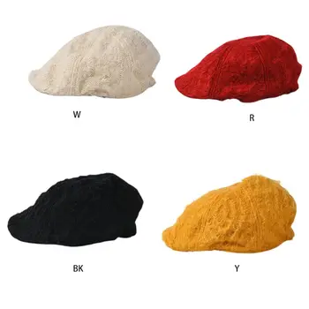

Winter Solid Color Mohair Fisherman Cap Women Man Portable Thick Warm Bucket Hat