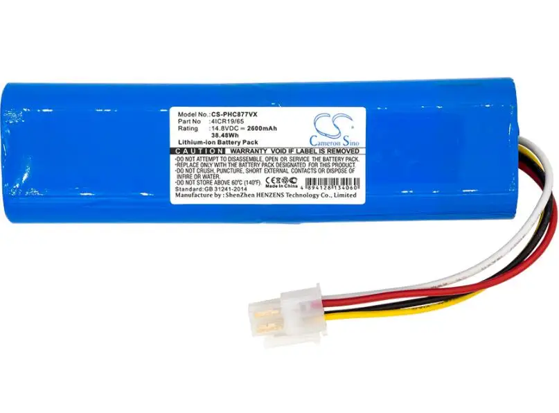 Cameron sino 2600 мАч аккумулятор для Philips FC8705 FC8710 FC8772 FC8776 4ICR19/65 вакуумный