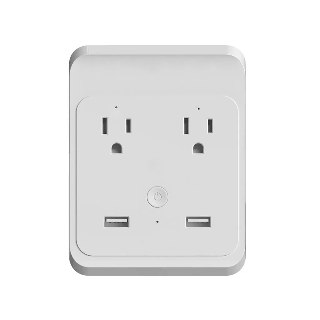Беспроводной wifi Smart Plug US power Plug умный двойной голосовой пульт дистанционного управления usb порты Разъем питания работает с Alexa Google Home z1206