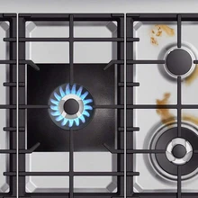 Хит- газа горелки, газовые протекторы черный и серебристый 0,2 мм двойной толщина, газовая плита горелки вкладыши, Reusa