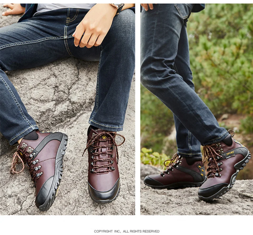 Yhebke/мужская новая зимняя оснастка; износостойкие Нескользящие водонепроницаемые Модные повседневные мужские ботинки; теплая обувь