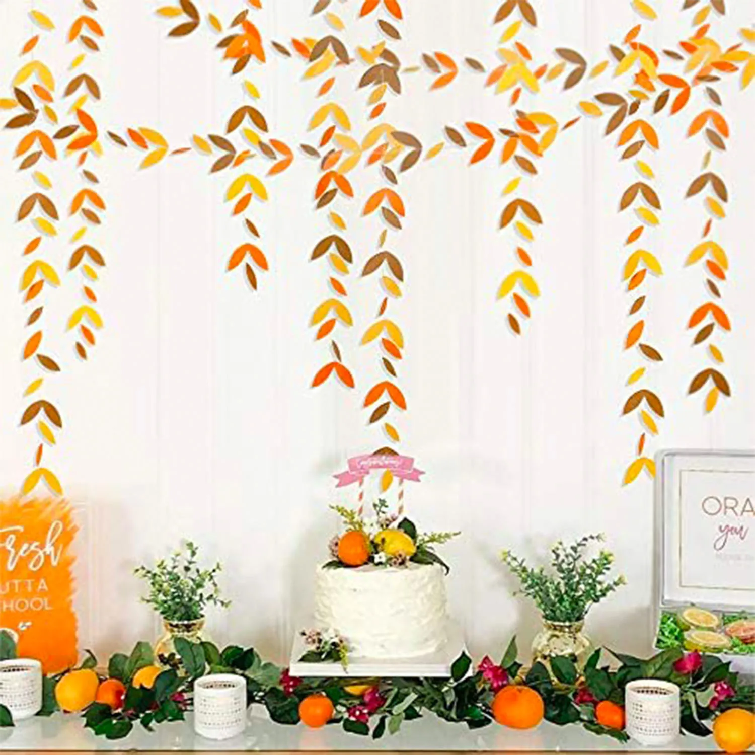 paper leaf party garland • A Subtle Revelry
