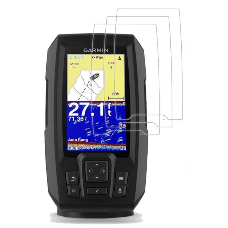 3 x PET Прозрачная защитная крышка для экрана Защитная пленка Garmin Striker 4 4cv 4dv Plus Fishfinder