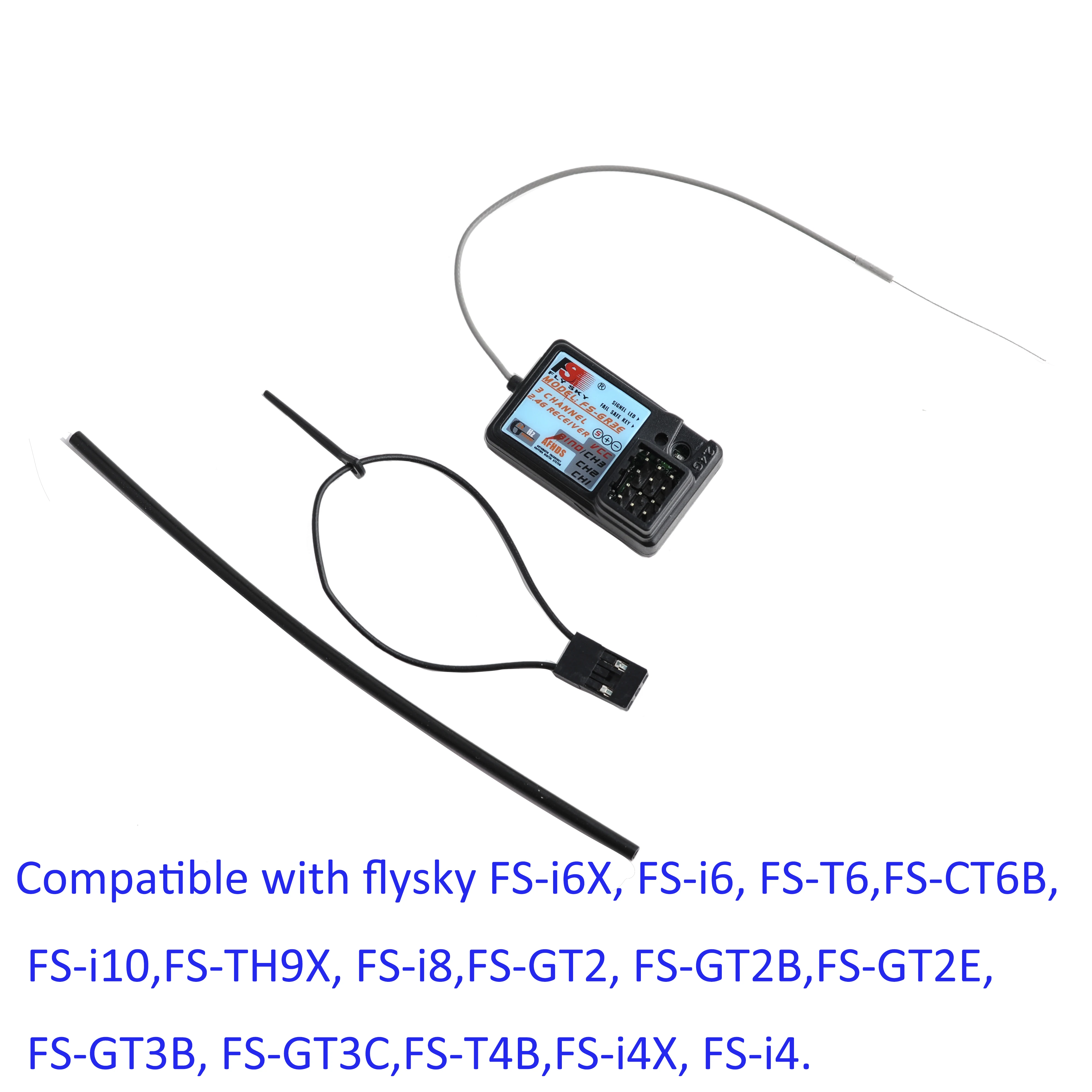 2.4g à Prova Água para Fs-i6x Flysky Receptor d' Fs-i6 Fs-t6 Fs-i10 Fs-gt2 Fs-gt2b Fs-gt3b Fs-gt3 Transmissor 2pcs 3ch Fs-gr3e - Image 3