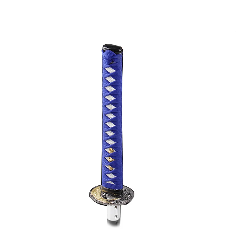 NS Modify Universal Samurai Sword Car Shift Knob Katana Metal Weighted Sport Shifter With 3 Adapter Car Accessories - Название цвета: Синий