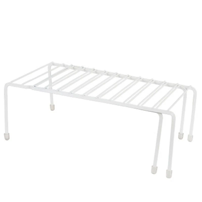 

ABUI-Adjustable Kitchen Storage Rack Metal Cupboard Storage Shelf Non-Skid Spice Rack Single Layer Kitchenware Organizer Saving