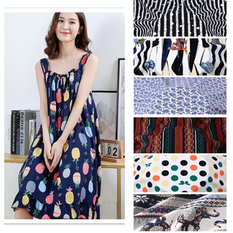 Ткань с принтом 143 см детская одежда из штапельного волокна мягкая летняя Пижама