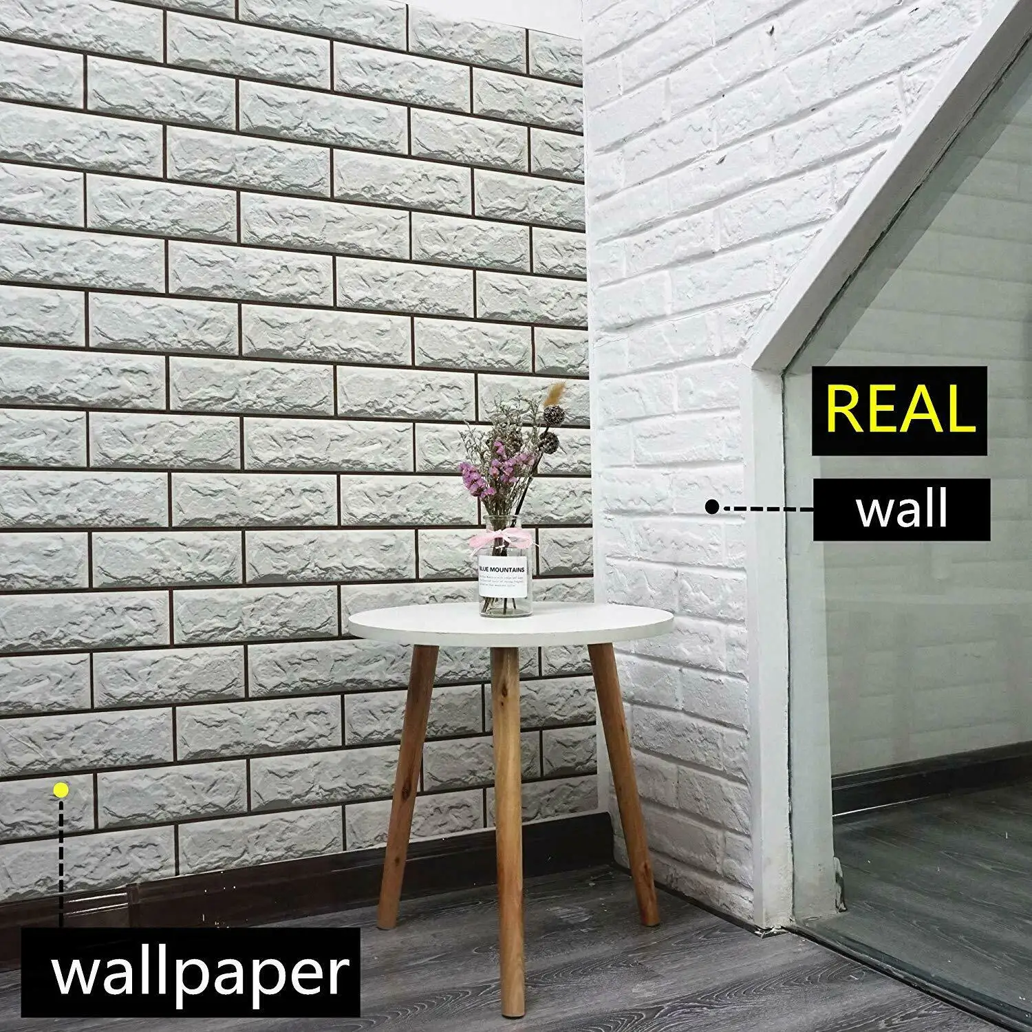 HaoHome-papel tapiz de piedra gris para paredes, autoadhesivo de contacto,  cocina, Hotel, decoración de pared - AliExpress