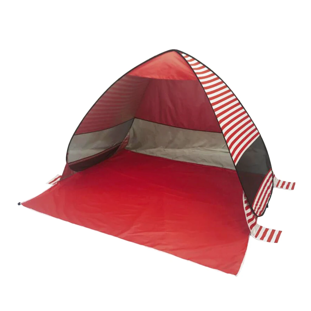 Outdoor Camping Beach Tent Sun Shelter Anti UV Canopy Vented Sunshade for Family Picnic 2-3 Person with Carry Storage Bag