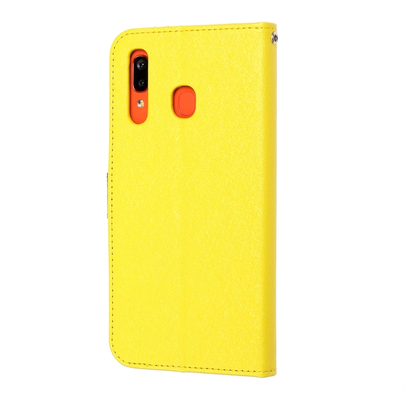 Милый кожаный флип-чехол для телефона с Пчелой для samsung Galaxy A40 A30 A20 A20e, стильный кошелек с держателем для фото и карт, чехол-подставка, петля