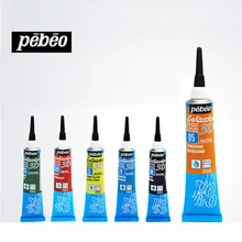 Pebeo 3D ткань краски набор 20 мл DIY тонкая подводка Ручка водонепроницаемый Outliner для Ремесленная живопись Текстильная одежда граффити художественные принадлежности