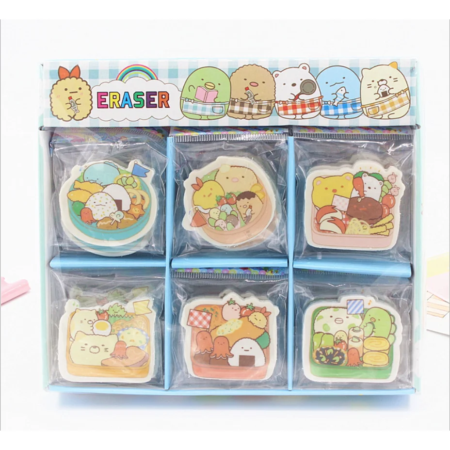 Ластики с милыми животными San X Sumikko Gurashi мультяшный ластик канцелярские