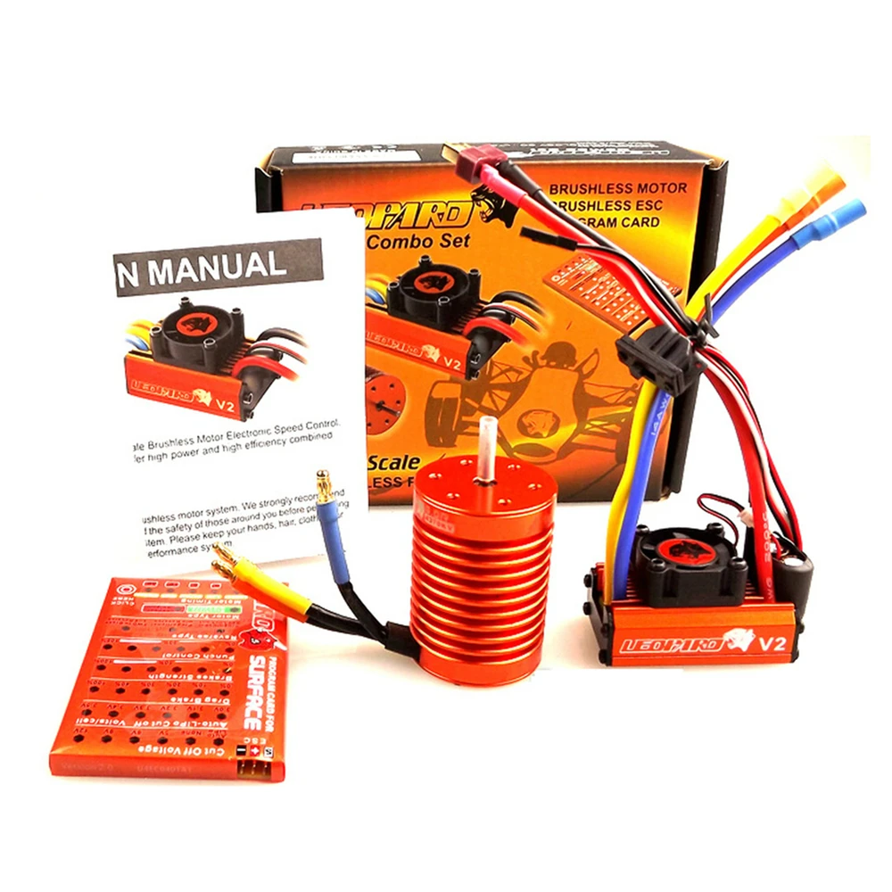SKYRC Leopard V2 9T 4370KV 2P бесщеточный двигатель 60A ESC программная карта питания