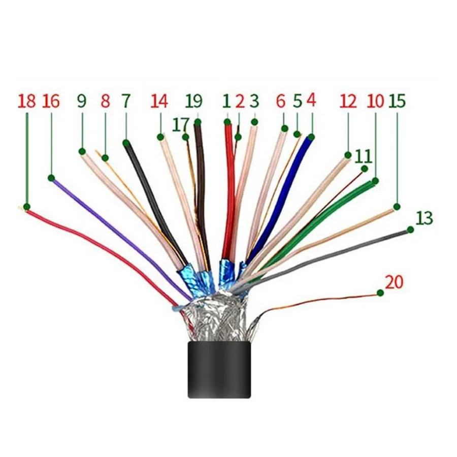 EClyxun 1 шт. DIY Стандартный HDMI сварочный Штекерный соединитель 19 контактный кабельный разъем 19+ 1 позолоченный ремонтный разъем термоусадочная трубка