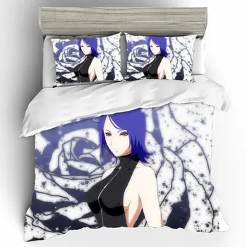 

Naruto Bed Linen Euro Bedding Set Cool Anime Bed Cover Set For Home Linens Cartoon Quilts for Double Comforter Bedding Sets Beds