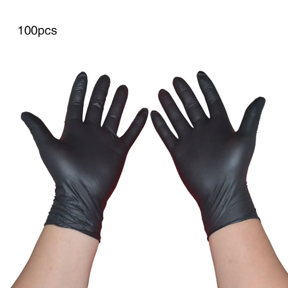 

100PCS Boxed Disposable Gloves Rubber Latex Food Household Cleaning Gloves Anti-static Gloves