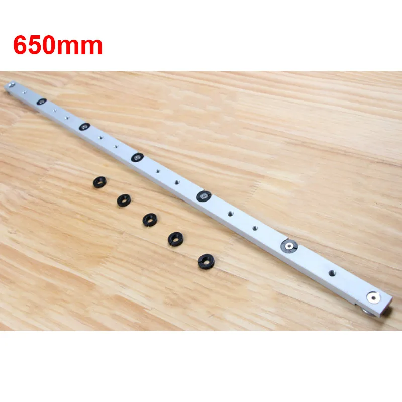 1Pc 650mm Miter Bar Aluminium alloy T-tracks Slot Miter Track And Miter Bar Slider Table Saw Miter Gauge Rod Woodworking Tools DIY - Цвет: 1Pc 650mm Miter Bar