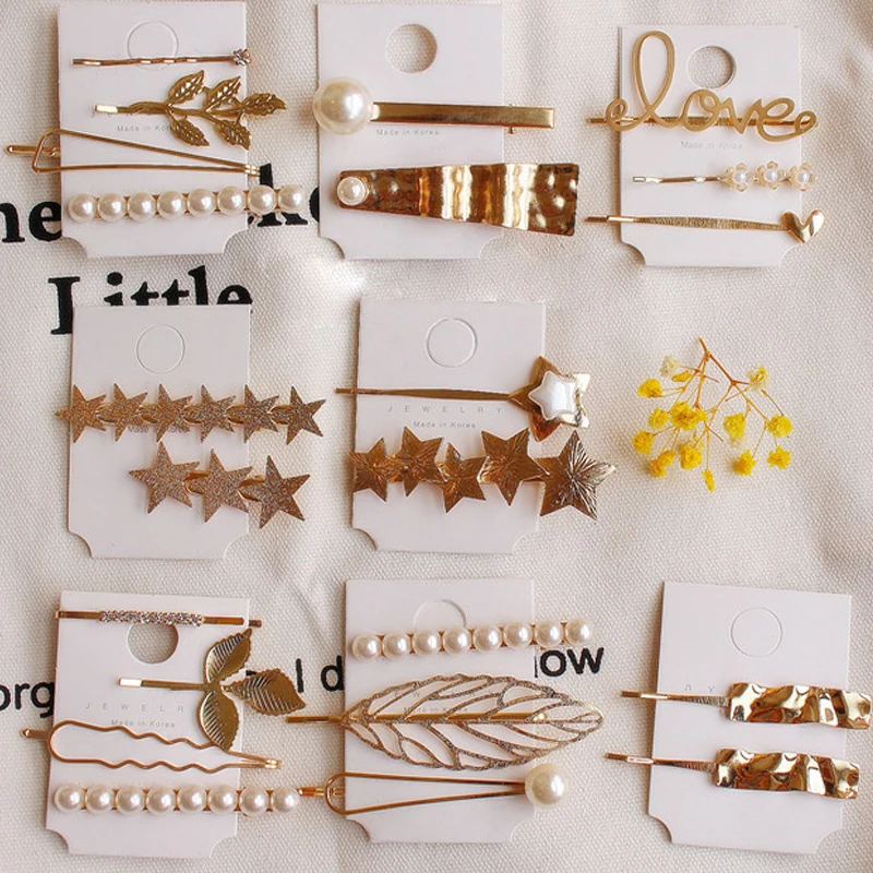 

Metal geometric irregular word hair clip hair accessories female hair clip