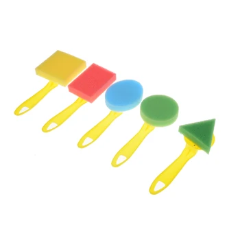 

Sponge Paint Brush Seal Sponge Brush Handle Children's Painting Tool Kids DIY Doodle Drawing brush pen randomly