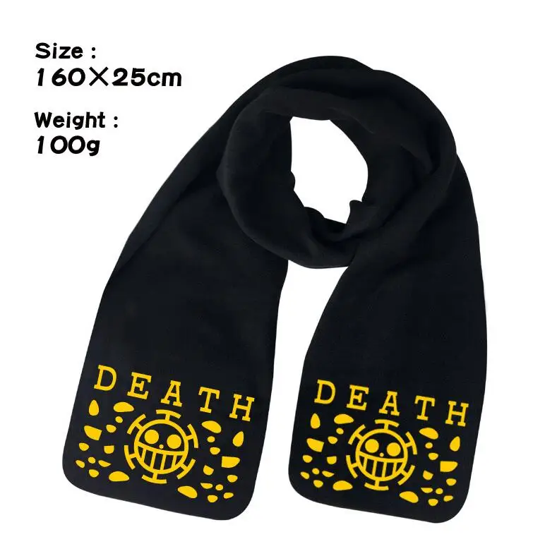 Аниме one piece Trafalgar Law мультфильм шарф мужской теплый длинный шарф шаль Косплей Костюм повседневные шарфы - Цвет: B