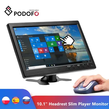 

Podofo 10.1" Car Headrest Monitor Slim Player Full HD Digital TFT LCD Screen Slim Design UV Coating HDMI VGA AV USB SD Port