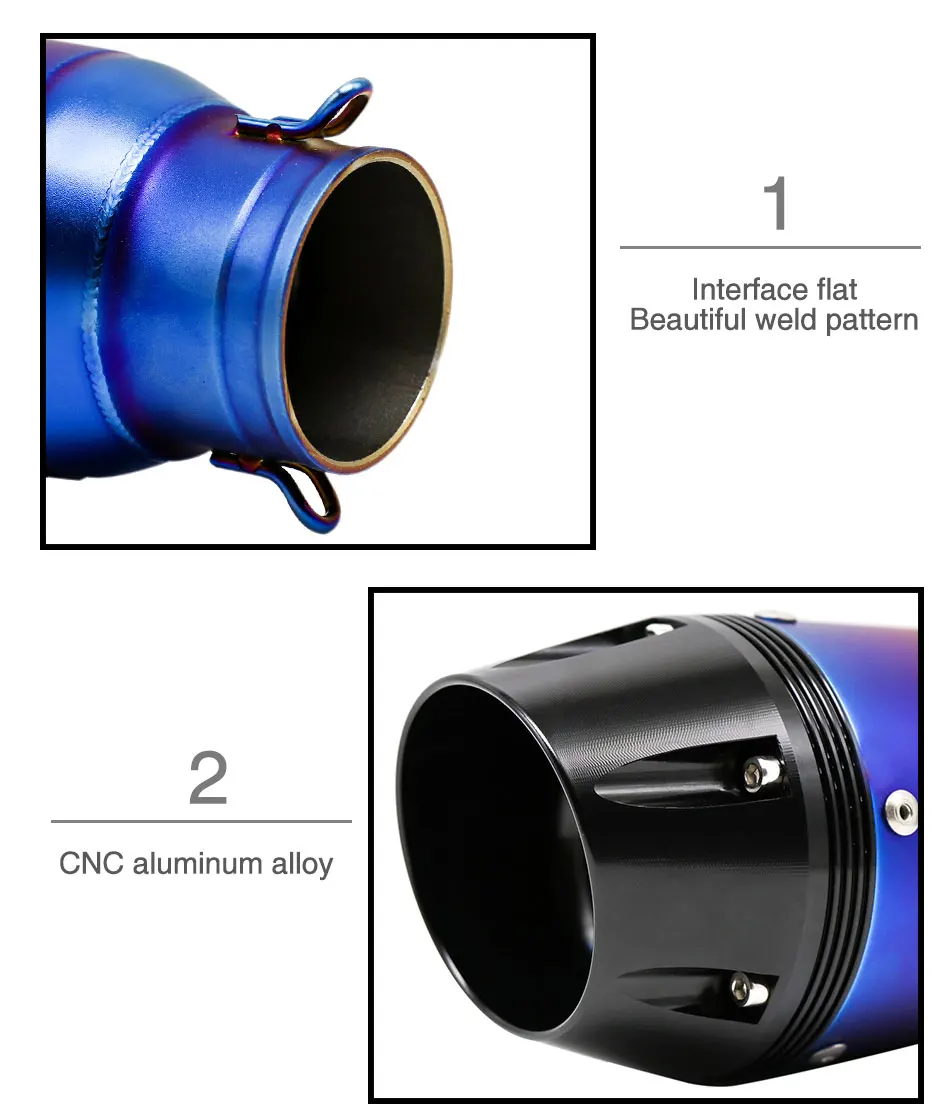 ZSDTRP Akrapovic GP без шнуровки выхлопная труба мотоцикла для R6 K6 Z650 CBR1000 GSXR650 MSX125
