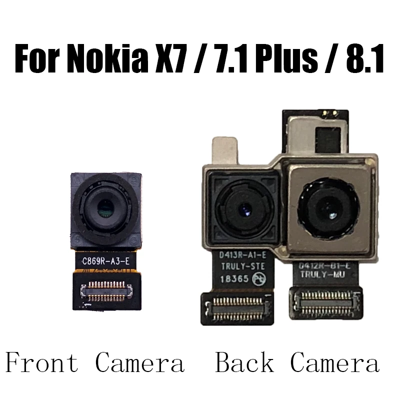 Камера заднего вида Основная камера большая и фронтальная для Nokia X7/7 1 Plus/8 |