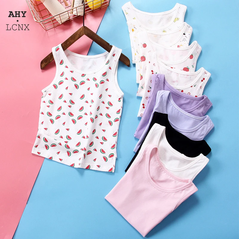 2020 New Summer Thin Baby Camisoles Girls Boys Vest Newborn Cotton Undershirts Soft Children