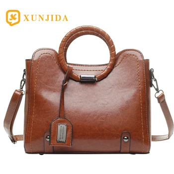 

XUNJIDA 2020 Women Messenger Bags For Women New Designer Bag Retro Tote Shoulder Bags Top-handle Bags Vintage Bolsa Feminina