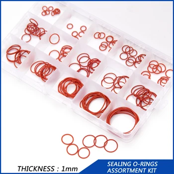 

150PCS/SETSilicone Sealing O-rings CS 1mm 1.5mm 1.9mm 2.4mm 3.1mm OD 6mm-35mm 15 Sizes O Rings Replacements PCP Paintball HG012
