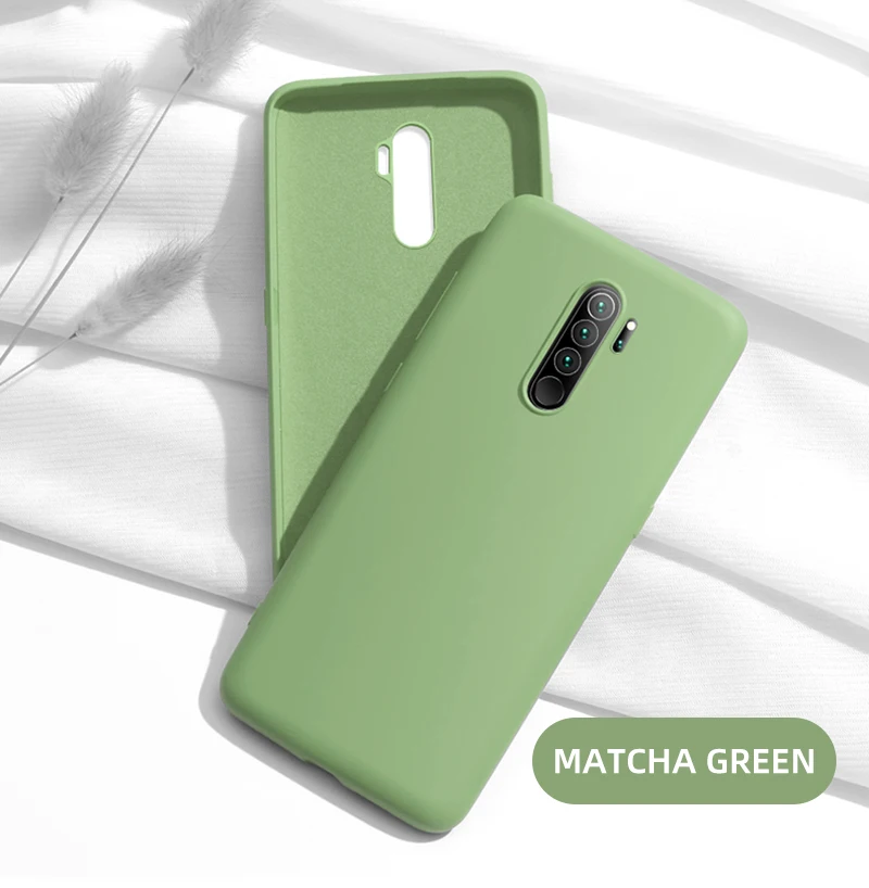 Официальный жидкий силиконовый чехол для Xiao mi Red mi Note 8 8T 7 6 K20 Pro 6A мягкий чехол для mi 9T 9 8 SE A2 Lite чехол и стекло - Цвет: Green