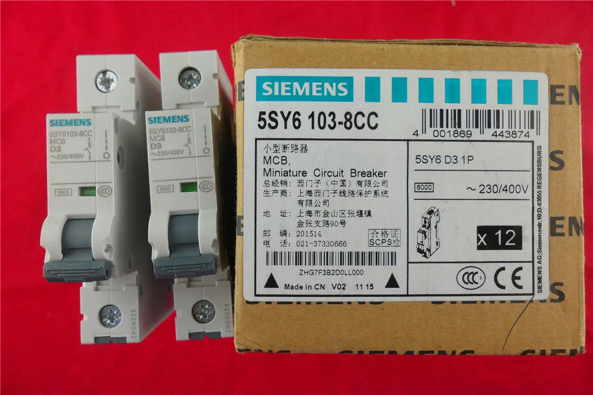 1 шт. Siemens 1P 3A 5SY6103 8CC автоматический выключатель Бесплатная