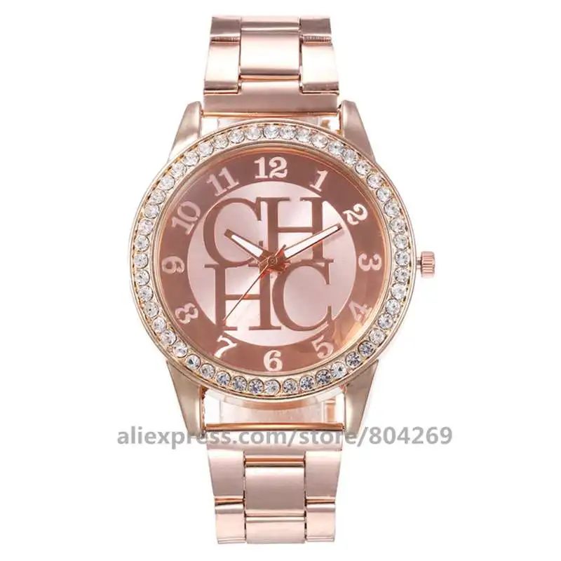 Wholesale Man Alloy Rhinestone Analog Quartz Wrist Watch Top Brand Luxury Mens Business Wrist Watches 920382 CHHC