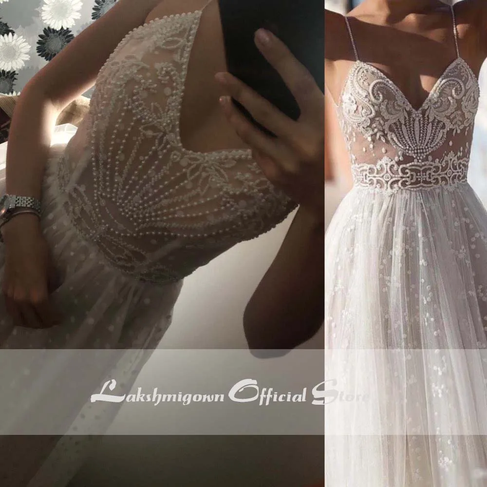 Сексуальное иллюзионное свадебное платье для путешествий свадебное пляжное платье с жемчугом и бисером из тюля с коротким шлейфом арабское платье