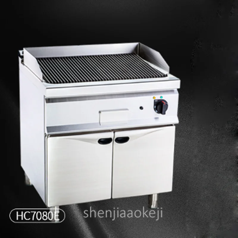 380V HC7080E Многофункциональный Настольный Электрический гриль-печь коммерческих электронное зажигание гриль-машина из нержавеющей стали char бройлеров - Цвет: 380V