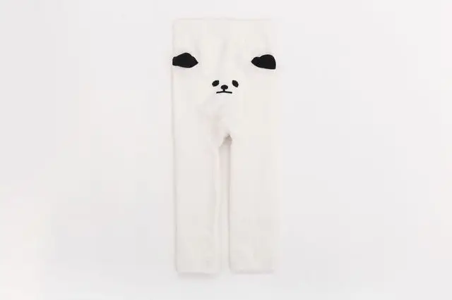 Children Baby Leggings New Arrival Thicken Warm Nursing Belly Leggings Kids pants Cute Baby Three-dimensional Cartoon Pants - Цвет: Белый