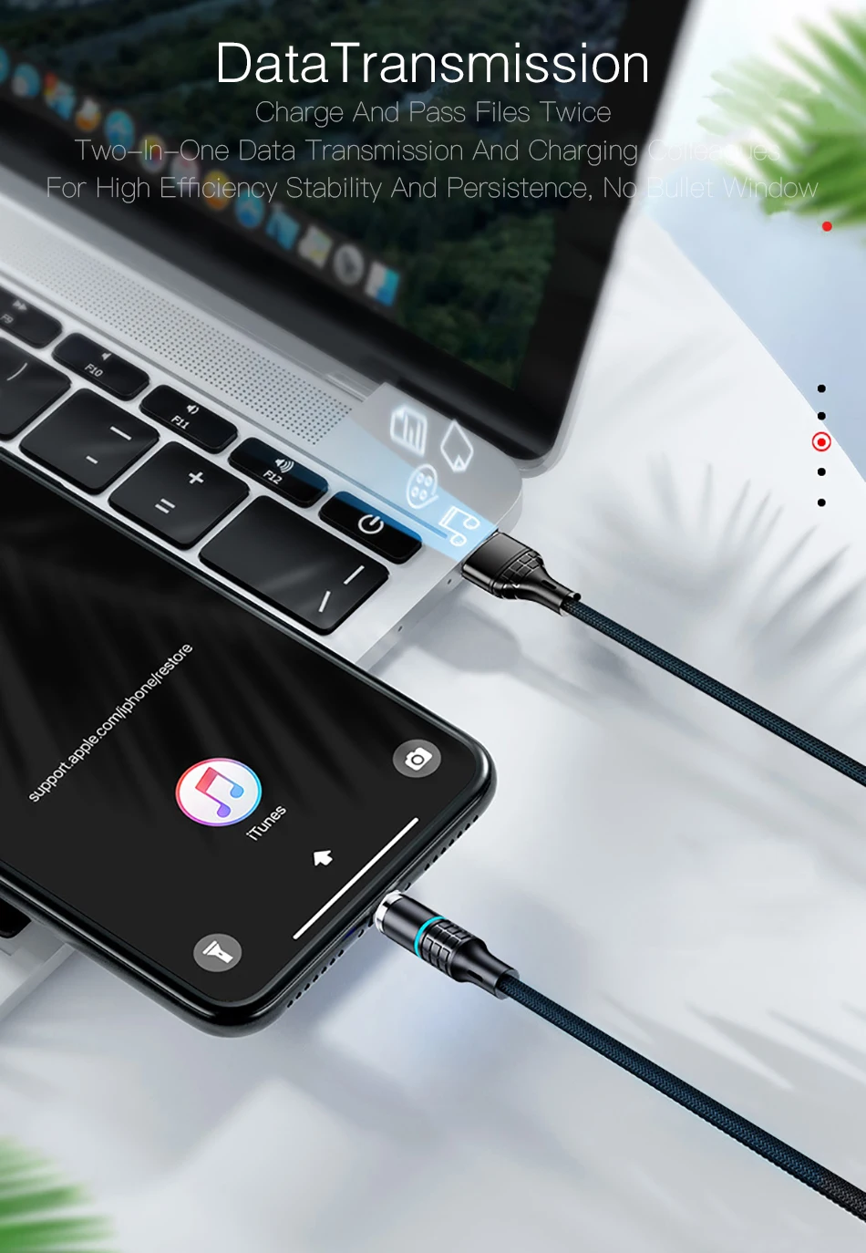 Новейший светодиодный QC3.0 Магнитный usb-кабель для iPhone Micro USB кабель type C плетеный кабель зарядное устройство для samsung Xiaomi huawei