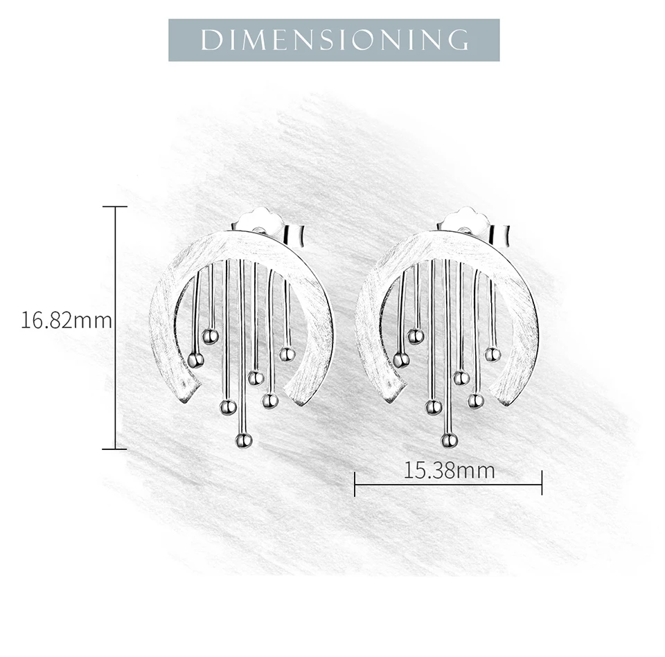 Muduh Collection Real 925 Sterling Silver Handmade Fine Jewelry Oriental Element Vintage Curtain Stud Earrings Acessorios for Women