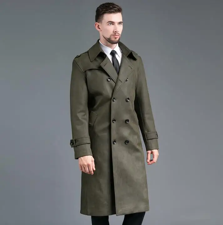 Двубортные мужские тренчи мужские длинные пальто мужская одежда slim fit пальто с длинным рукавом Англия дизайнер