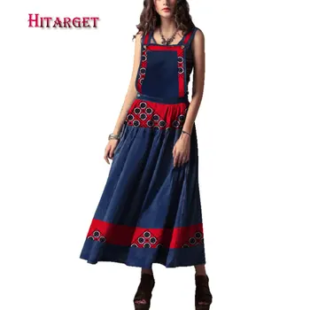 

Stock Size Low Price African Strap denim skirt dashiki african dresses for women WY3437