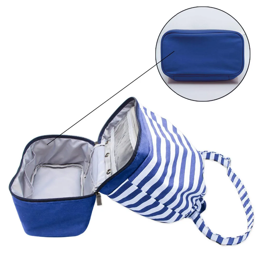 Knitting Tote Bag, Travel Canvas Project Wrist Bag for Knitting Needles, Yarn and Crochet Supplies, Lightweight, Perfect Size