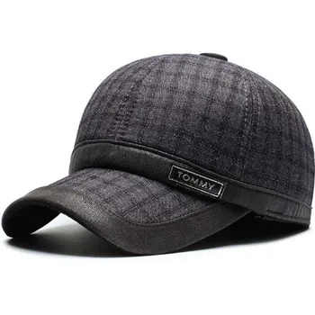 

XEONGKVI New Middle-aged Old Men Ear Protection Baseball Cap Autumn Winter Brand Snapback Cotton Hats For Men Peaked CapCasquett