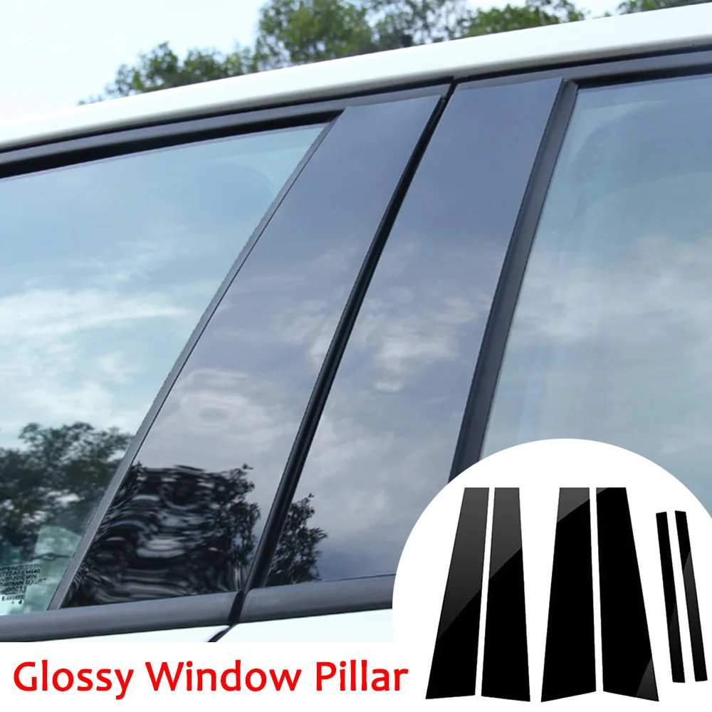 Car Window Pillar Post Cover Strip Trim Sticker For Honda Accord Civic