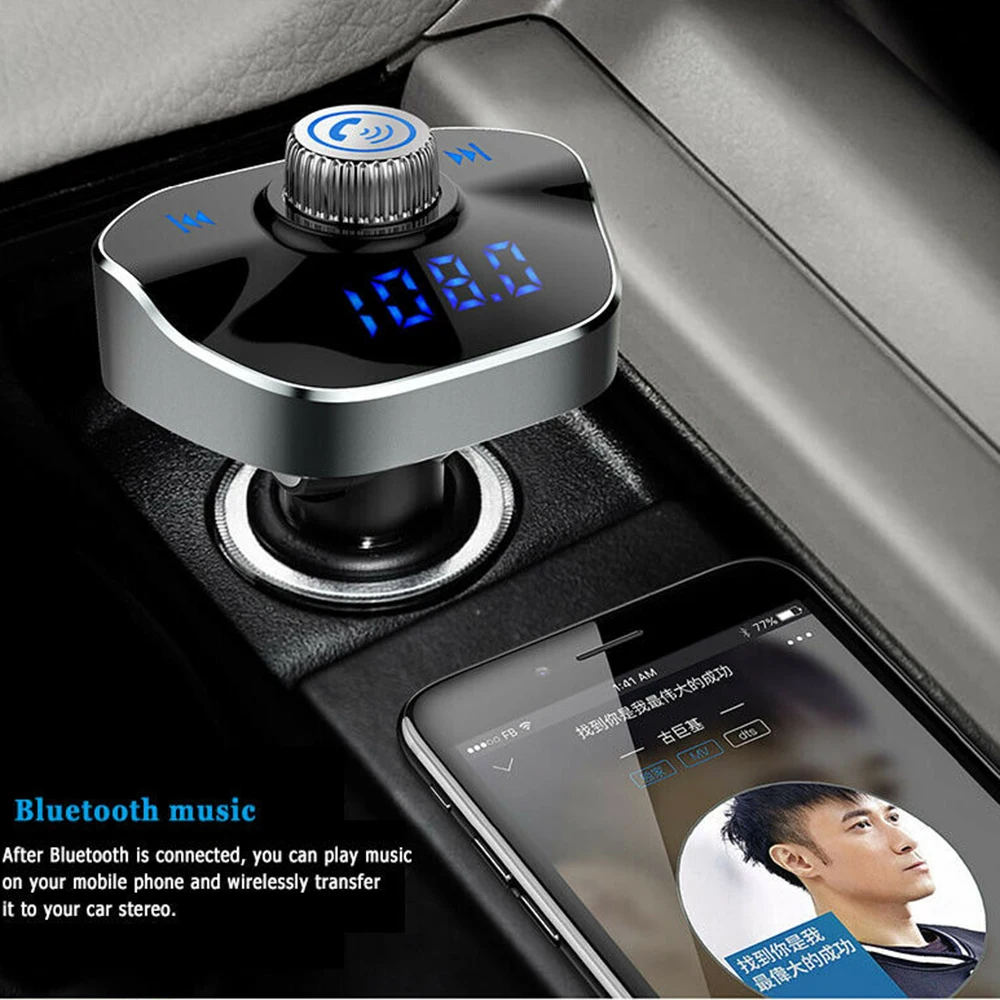 Автомобильный Bluetooth fm-передатчик беспроводной Авто mp3-плеер радио адаптер 3.1A USB зарядное устройство автомобильные аксессуары интерьерные украшения