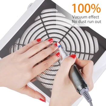 

Brand 80W Nail Suction Dust Collector Electric Nail Drill Bits Set Nail Dust Suction Fan Vacuum Cleaner 110-220V Strong Power