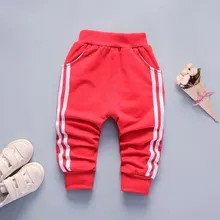 Детские демисезонные штаны из чистого хлопка для маленьких мальчиков, осенний стиль, для детей 0, 1, 2, 3 лет, спортивные длинные штаны